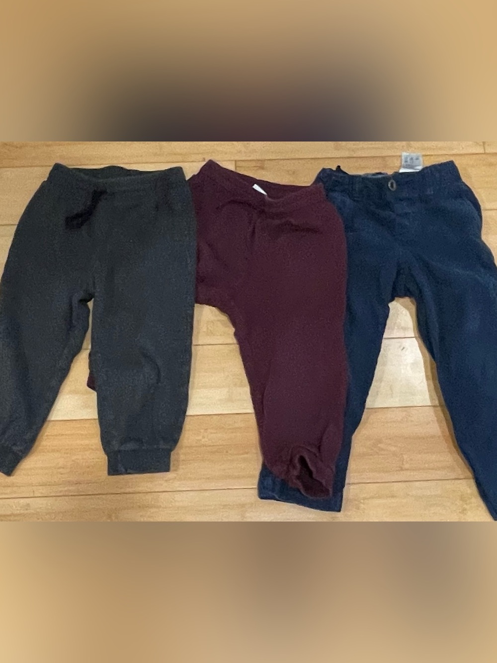 LIKE NEW! BUNDLE! 3 PAIRS! H&M Cotton Toddler Kids Play Pants Sz 1 1/2 - 2yrs